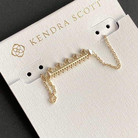 Kendra Scott Anissa Bar Pendant Necklace in Gold NWT - Picture 3 of 4